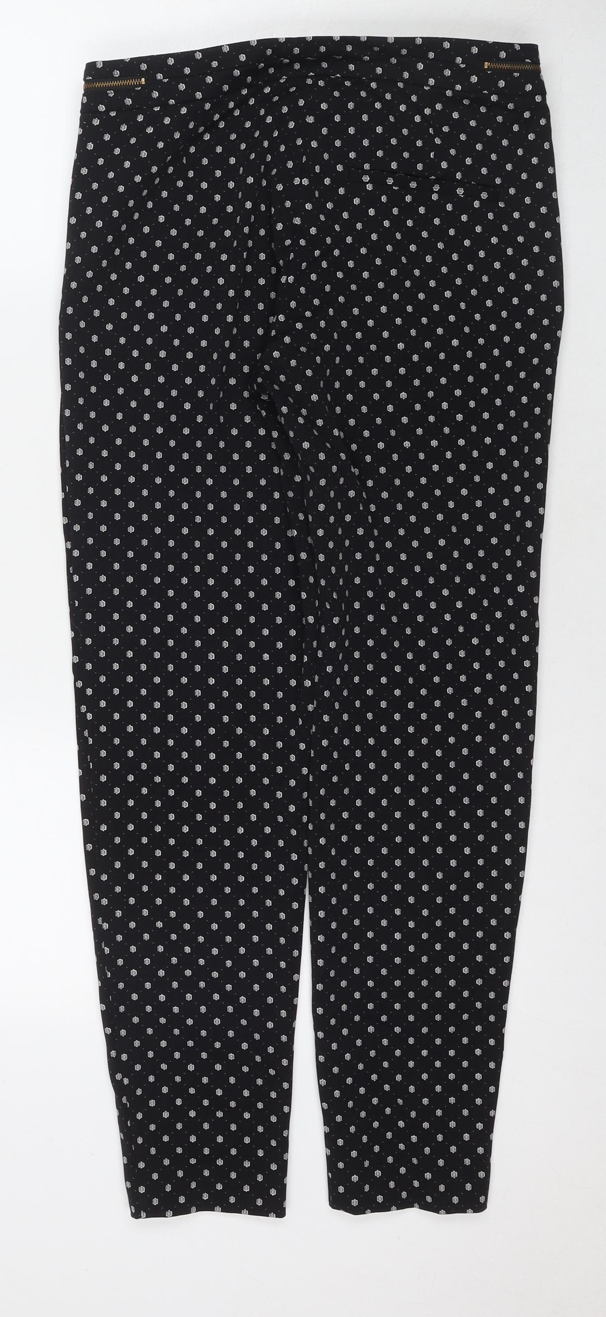 Womens UK Size 8 H&M Regular Fit  Black Trousers