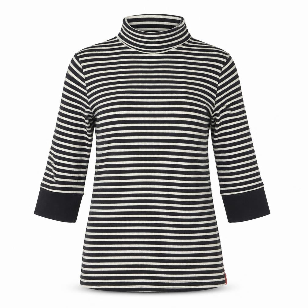 Next Womens Blue Round Neck Striped Cotton Pullover Jumper Size 10