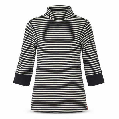 Next Womens Blue Round Neck Striped Cotton Pullover Jumper Size 10