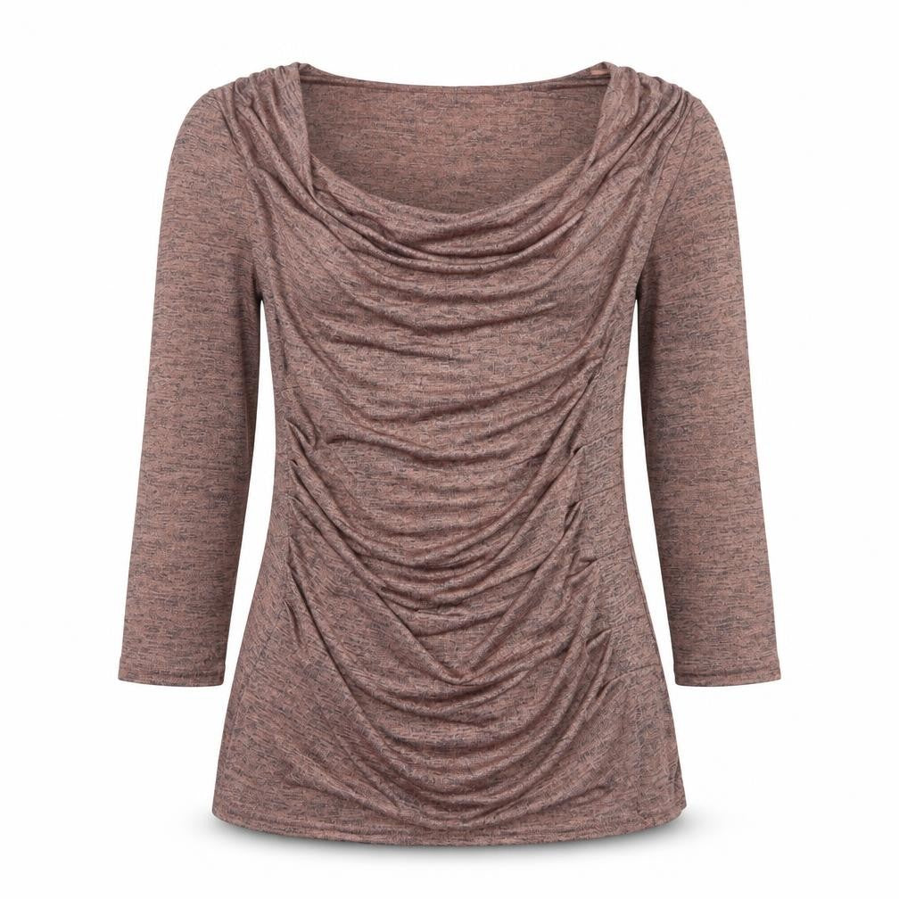 Womens UK Size 10 Roman Beige Basic Blouse