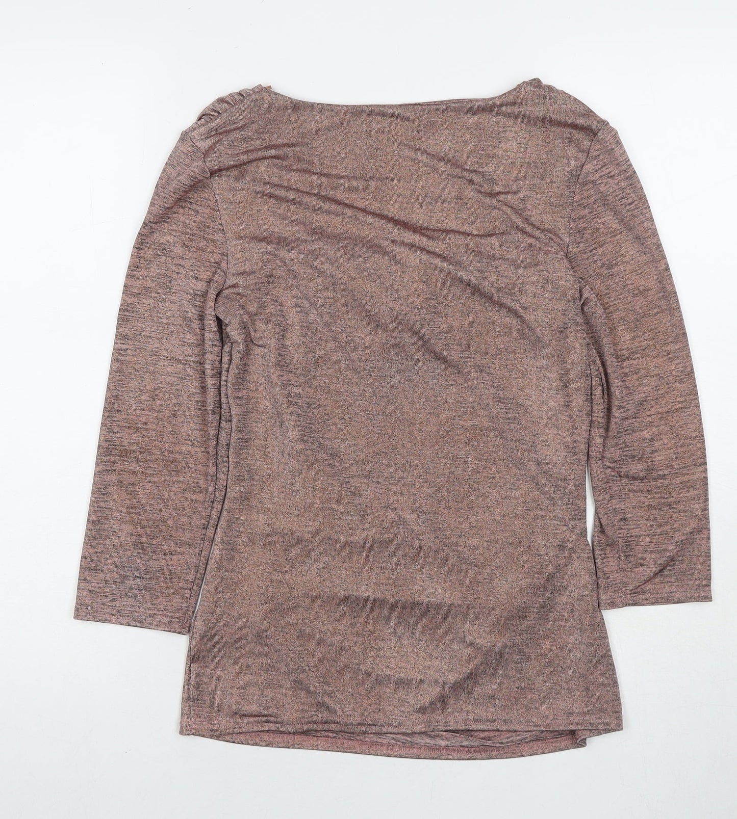 Womens UK Size 10 Roman Beige Basic Blouse