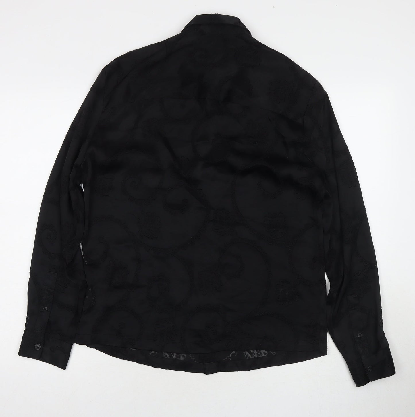 Womens UK Size S River Island Black Basic Button-Up