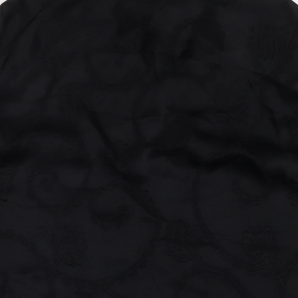 Womens UK Size S River Island Black Basic Button-Up
