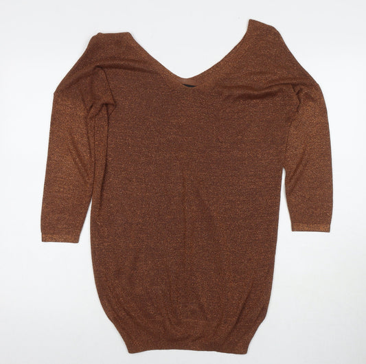 Womens UK Size 10 NEXT Brown Pullover Jumper