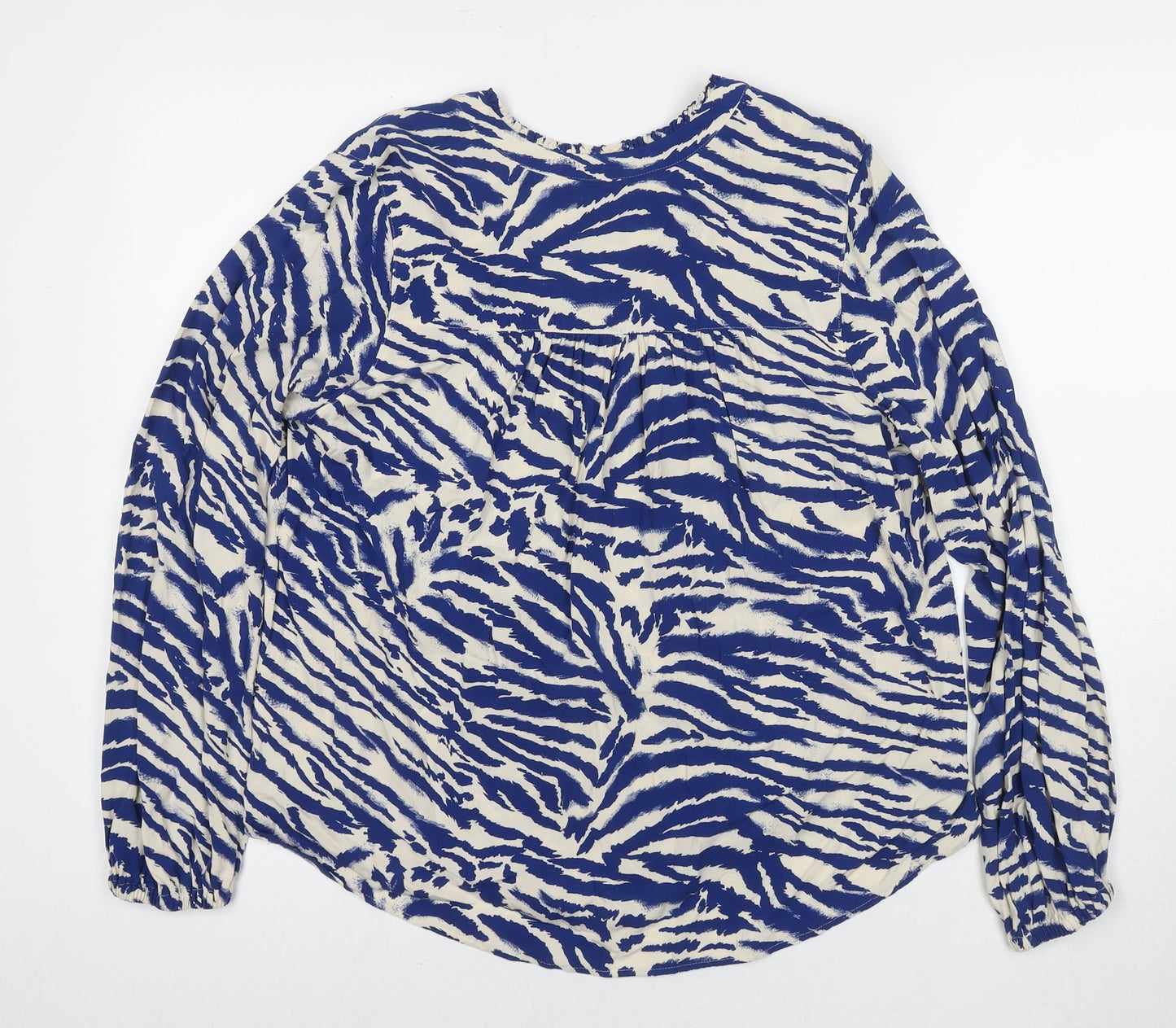 Womens UK Size 10 Marks and Spencer Blue Basic Blouse