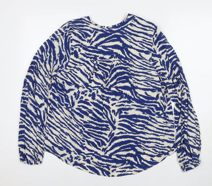 Womens UK Size 10 Marks and Spencer Blue Basic Blouse
