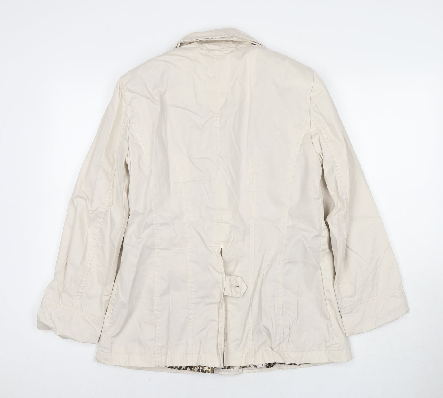 Womens UK Size 10 Per Una Beige Pea Coat