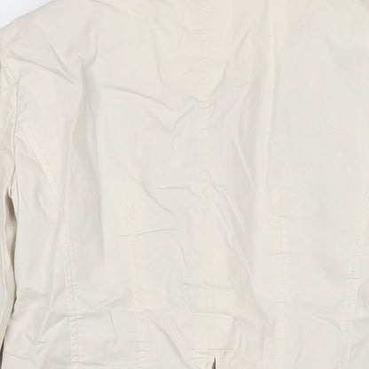 Womens UK Size 10 Per Una Beige Pea Coat