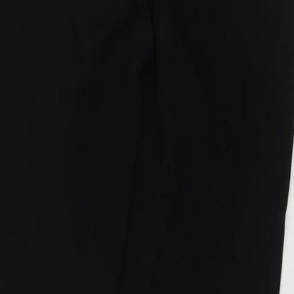 Autograph Womens Black Polyester Trousers Size 14 L27 in Regular Zip