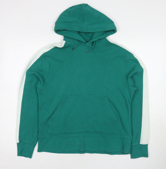 Topman Mens Green Cotton Pullover Hoodie Size XS