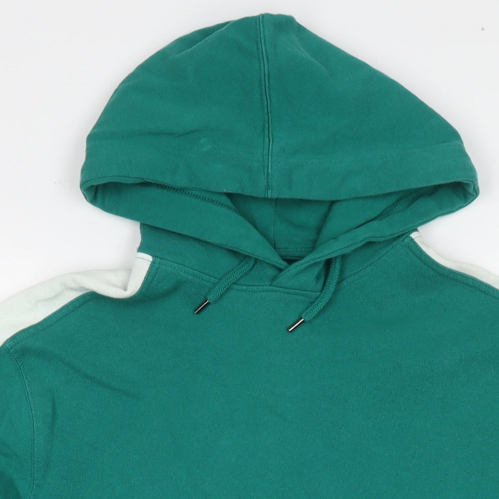Topman Mens Green Cotton Pullover Hoodie Size XS