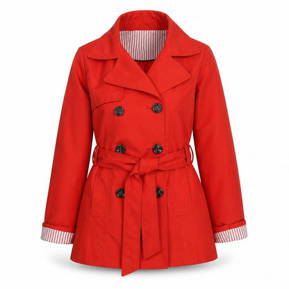 Womens UK Size 12 Atmosphere Red Pea Coat