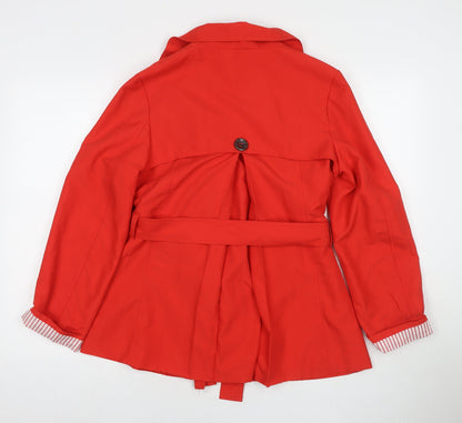 Atmosphere Womens Red Pea Coat Coat Size 12 Button