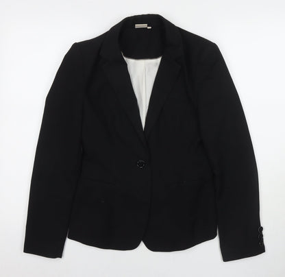 NEXT Womens Black Jacket Blazer Size 8 Button