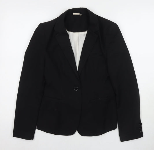 NEXT Womens Black Jacket Blazer Size 8 Button