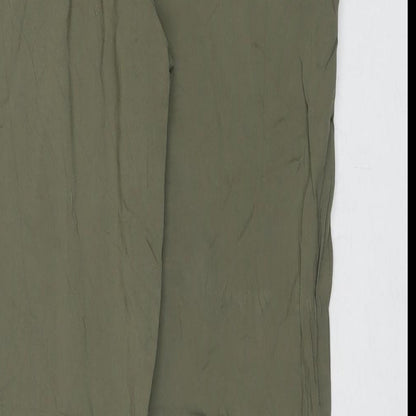 Divided by H&M Womens Green Viscose Trousers Size 8 L25 in Regular