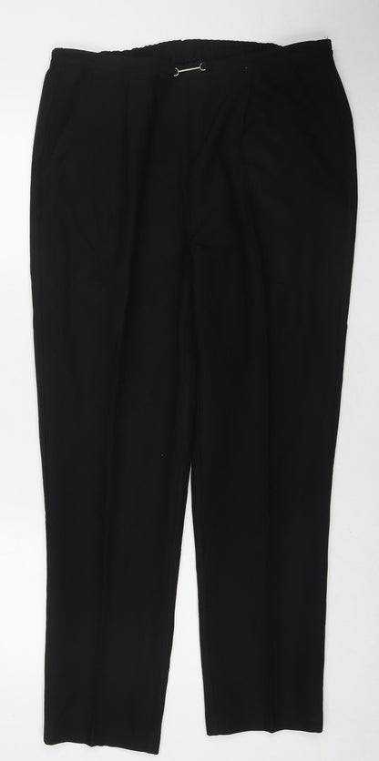 Womens UK Size 12 Isabelle Regular Fit  Black Trousers