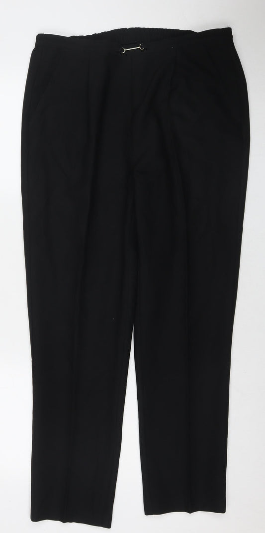 Womens UK Size 12 Isabelle Regular Fit  Black Trousers