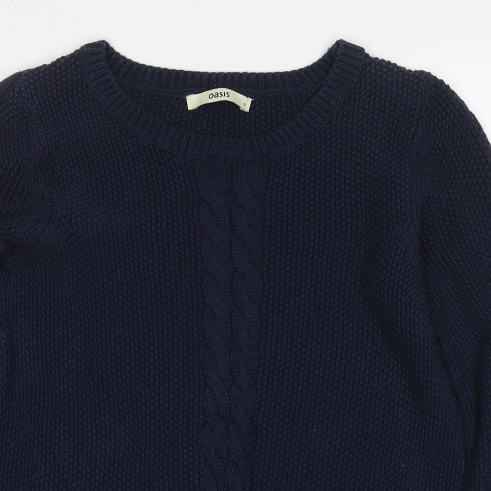 Womens UK Size S Oasis Blue Pullover Jumper