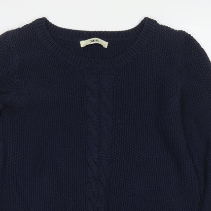 Womens UK Size S Oasis Blue Pullover Jumper