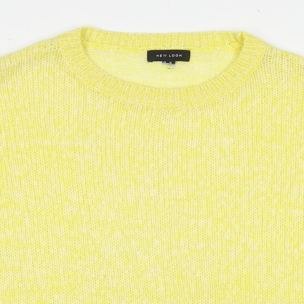 Womens UK Size M New Look Yellow Pullover Jumper