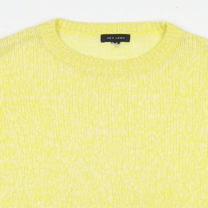 Womens UK Size M New Look Yellow Pullover Jumper