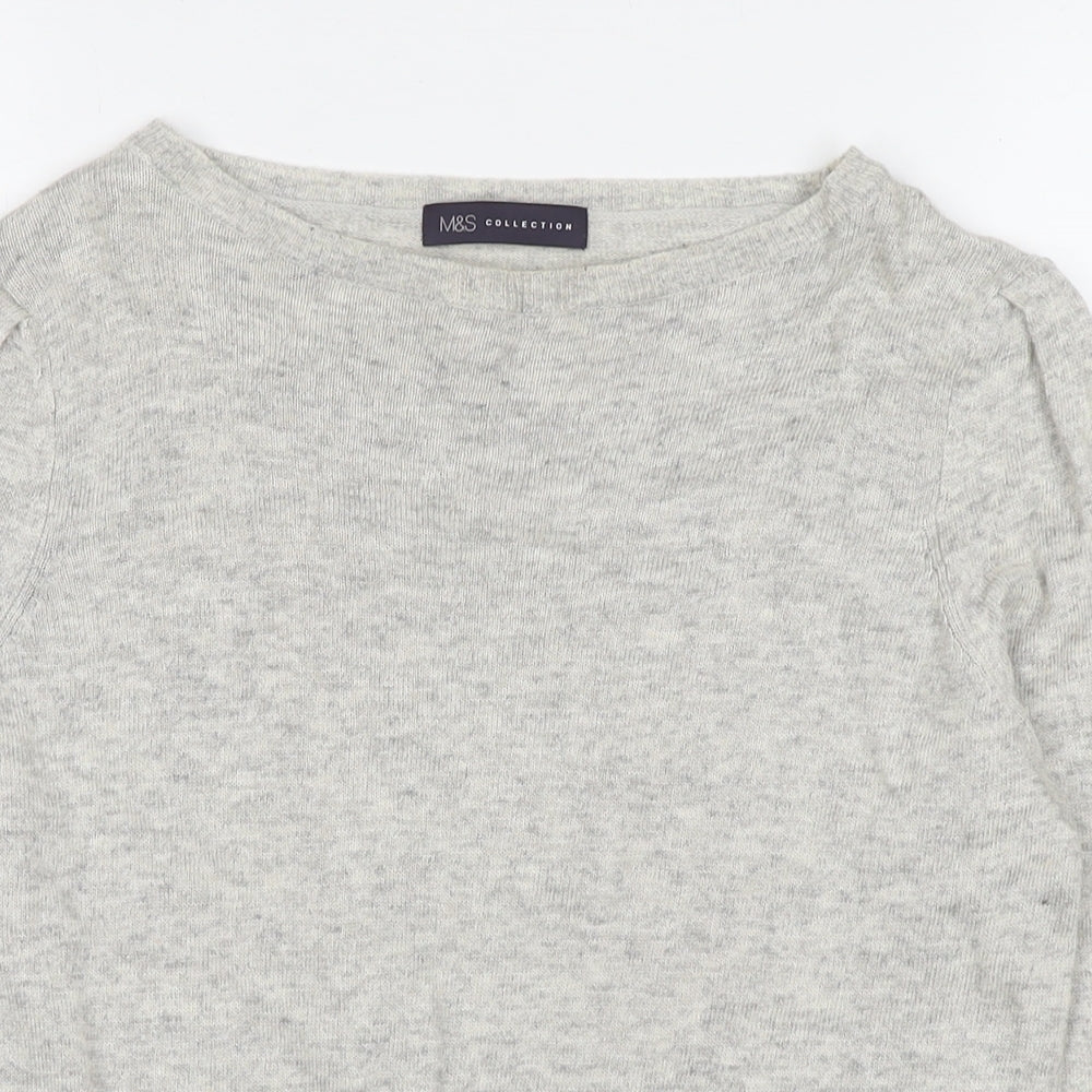 Womens UK Size 12 Marks and Spencer Grey Pullover Jumper