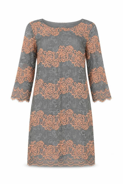 Marks & Spencer Womens Grey Geometric Polyester A-Line Size 10 Boat Neck Pullover