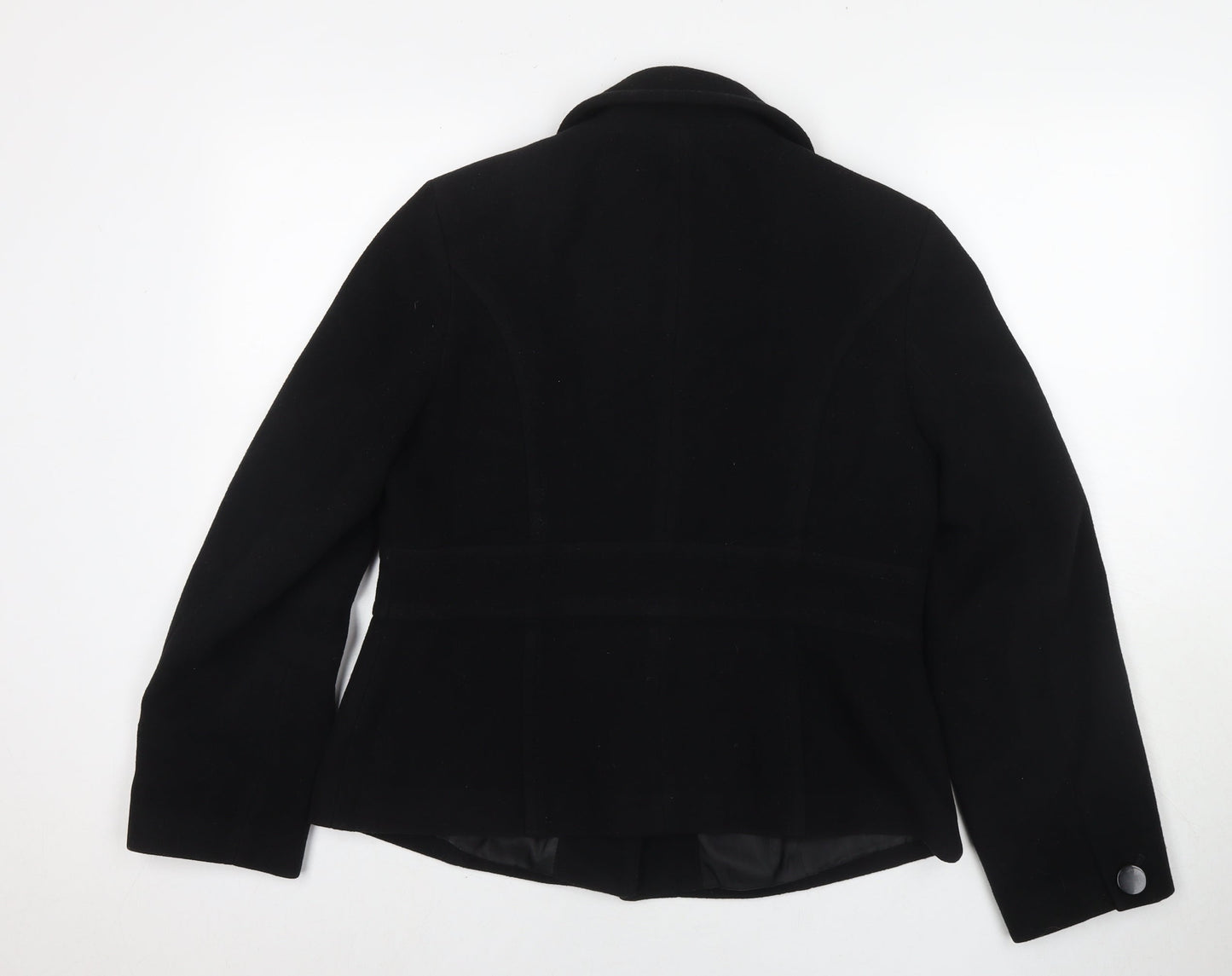 Womens UK Size 14 Marks and Spencer Black Pea Coat