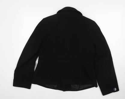 Womens UK Size 14 Marks and Spencer Black Pea Coat