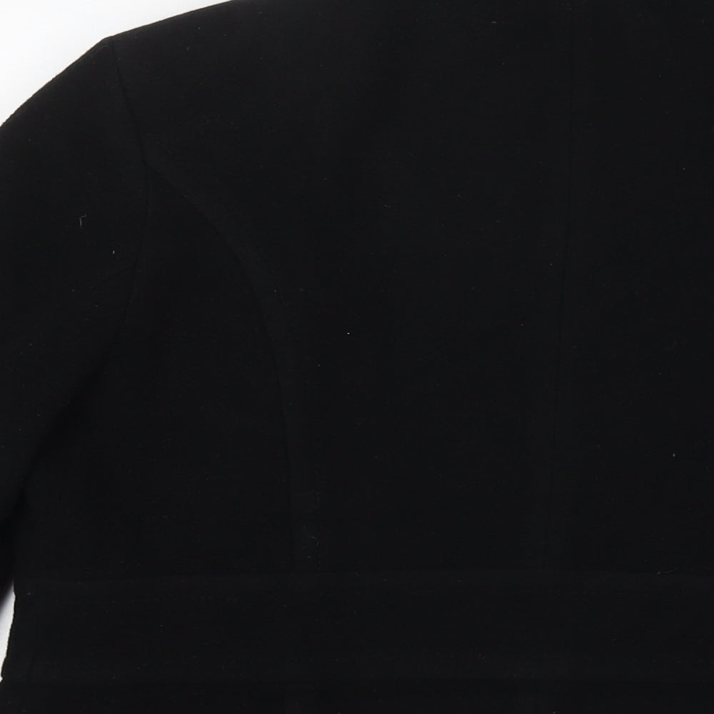 Womens UK Size 14 Marks and Spencer Black Pea Coat