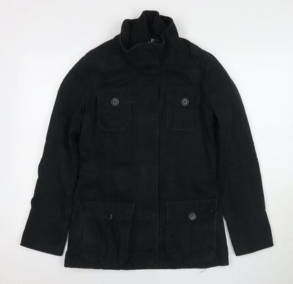 Womens UK Size 8 Cherokee Black Parka Coat