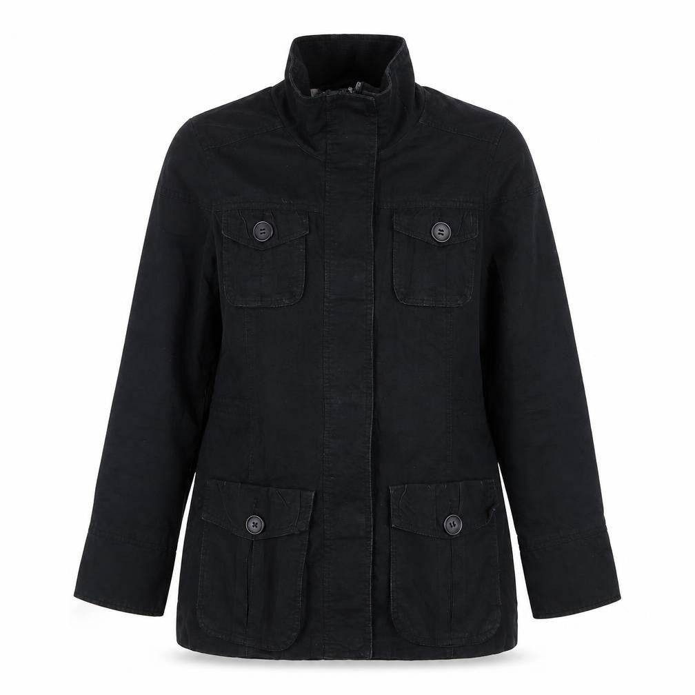 Womens UK Size 8 Cherokee Black Parka Coat