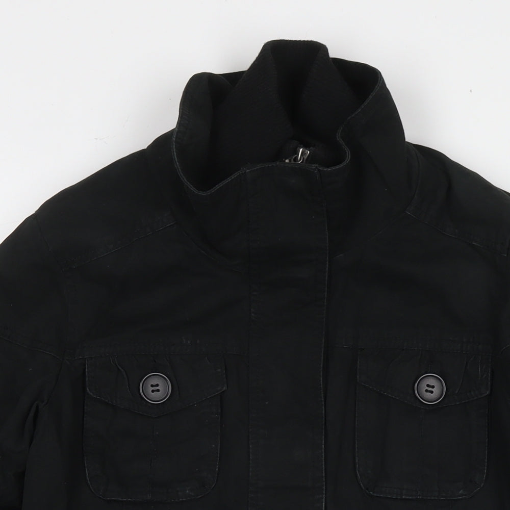 Womens UK Size 8 Cherokee Black Parka Coat