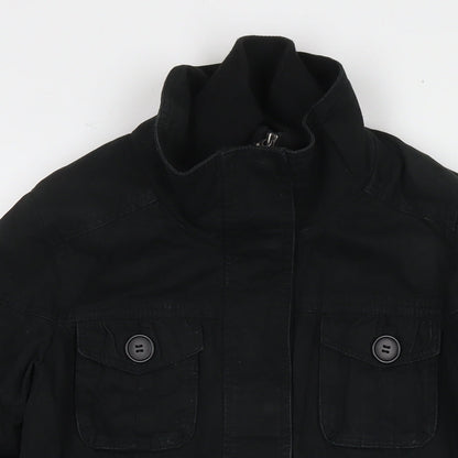 Womens UK Size 8 Cherokee Black Parka Coat