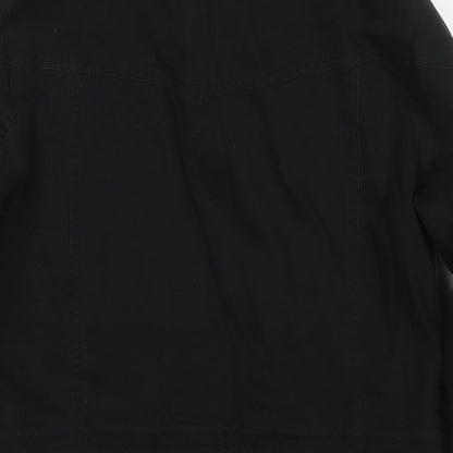 Womens UK Size 8 Cherokee Black Parka Coat