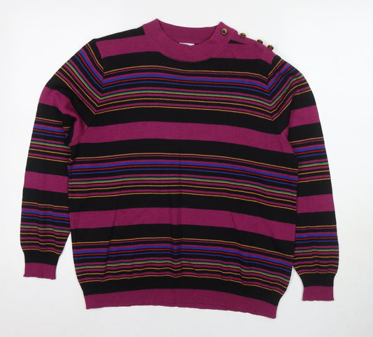 Womens UK Size 14 LUCIA Purple Pullover Jumper