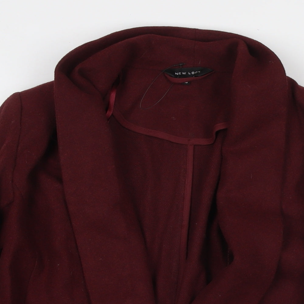 Womens UK Size 10 New Look Red Kimono Coat