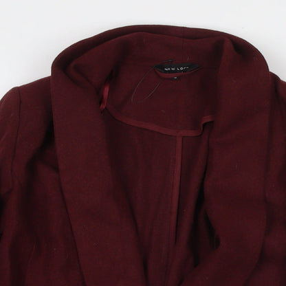 Womens UK Size 10 New Look Red Kimono Coat