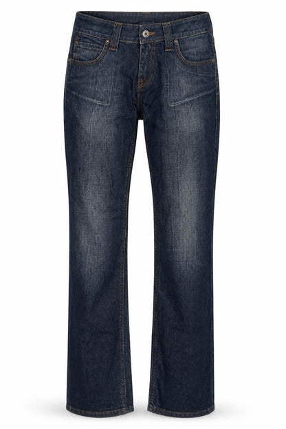 IRIS Womens Blue Cotton Straight Jeans Size 28 L32 in Regular Zip