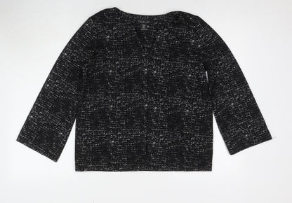 Womens UK Size M Rachel Zoe Black Basic Blouse