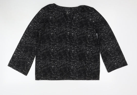 Womens UK Size M Rachel Zoe Black Basic Blouse