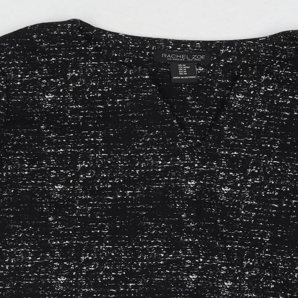 Womens UK Size M Rachel Zoe Black Basic Blouse