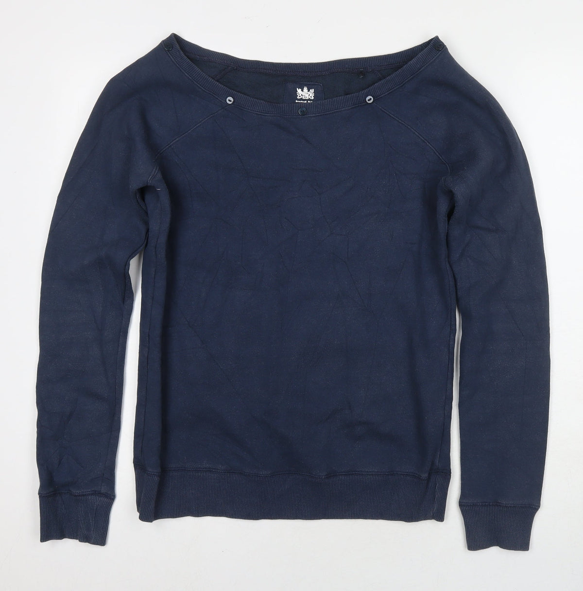 River Island Womens Blue Cotton Pullover Sweatshirt Size 10 Pullover