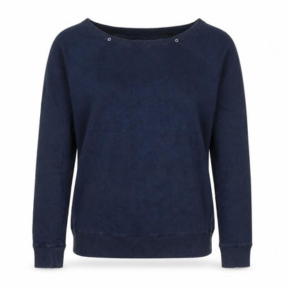 River Island Womens Blue Cotton Pullover Sweatshirt Size 10 Pullover