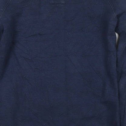 River Island Womens Blue Cotton Pullover Sweatshirt Size 10 Pullover