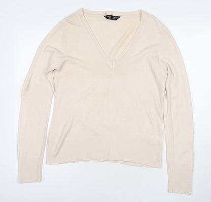 Womens UK Size 16 Dorothy Perkins Beige Pullover Jumper
