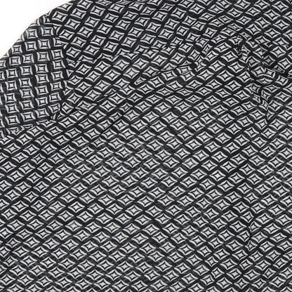 Womens UK Size 14 Wallis Black Basic Button-Up
