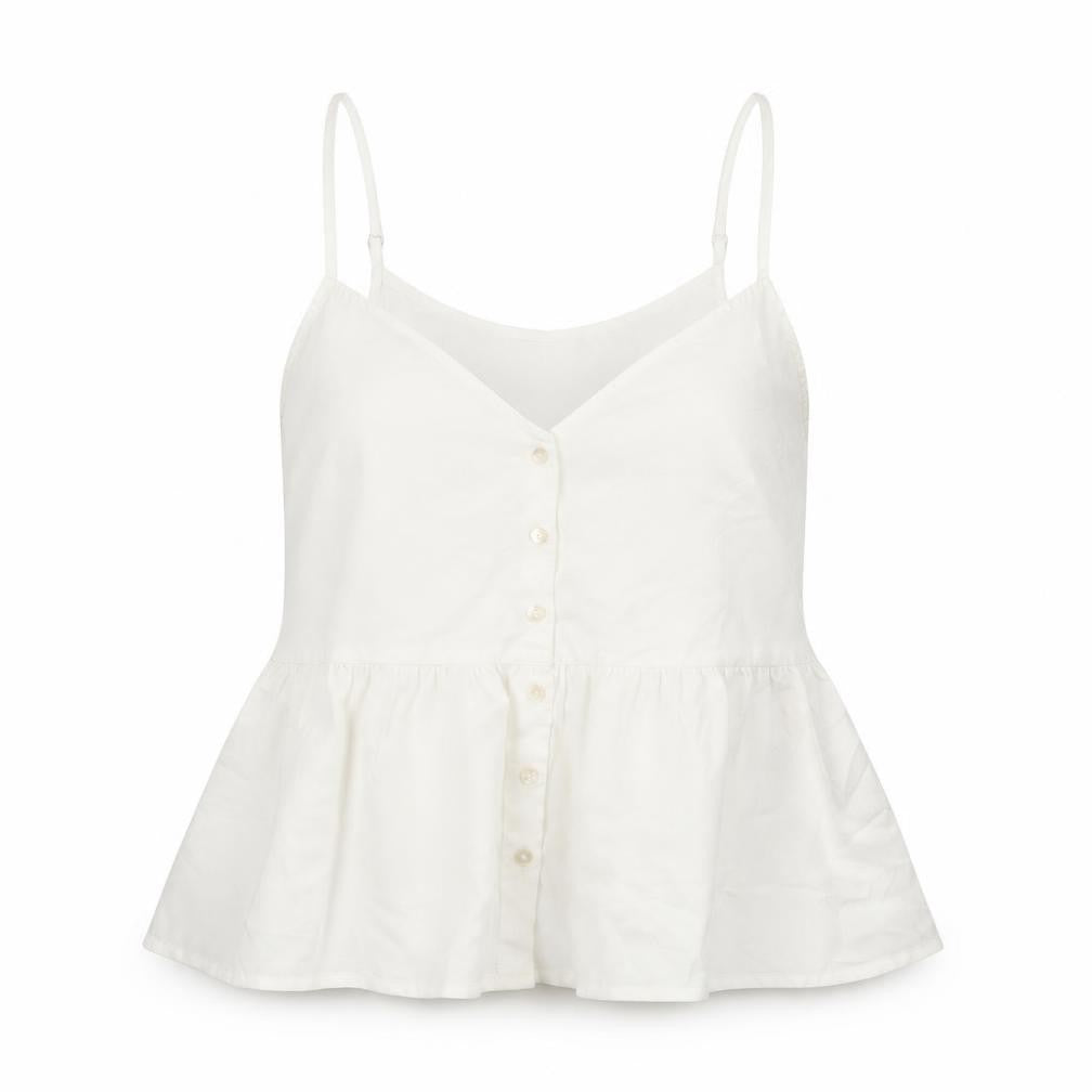 Womens UK Size 14 Boohoo White Camisole T-Shirt