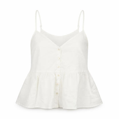 Womens UK Size 14 Boohoo White Camisole T-Shirt